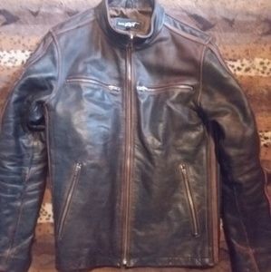 Black leather jacket